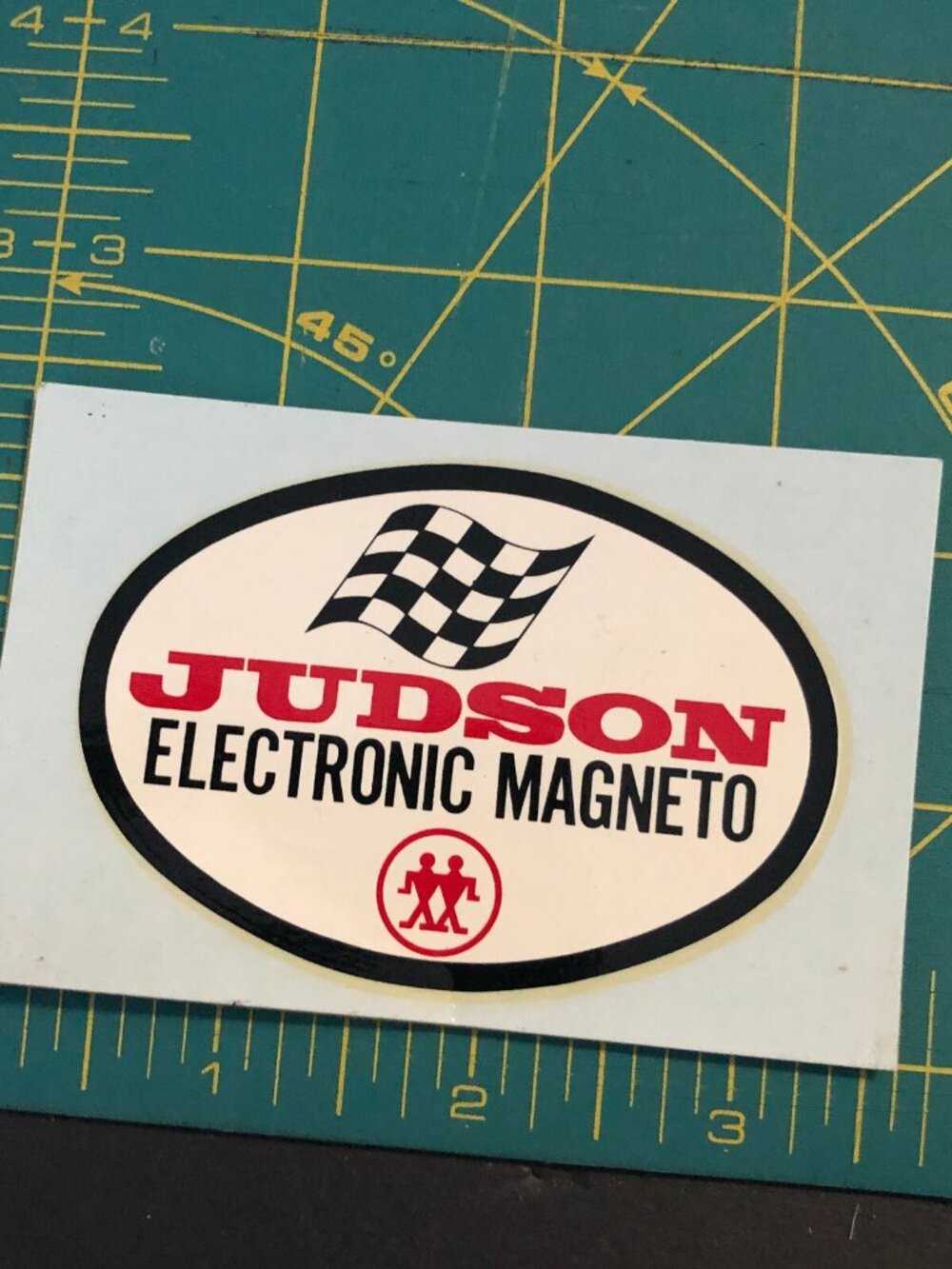 Vintage judsoon electronic magneto sticker decal hotrod rat rod READ car truck